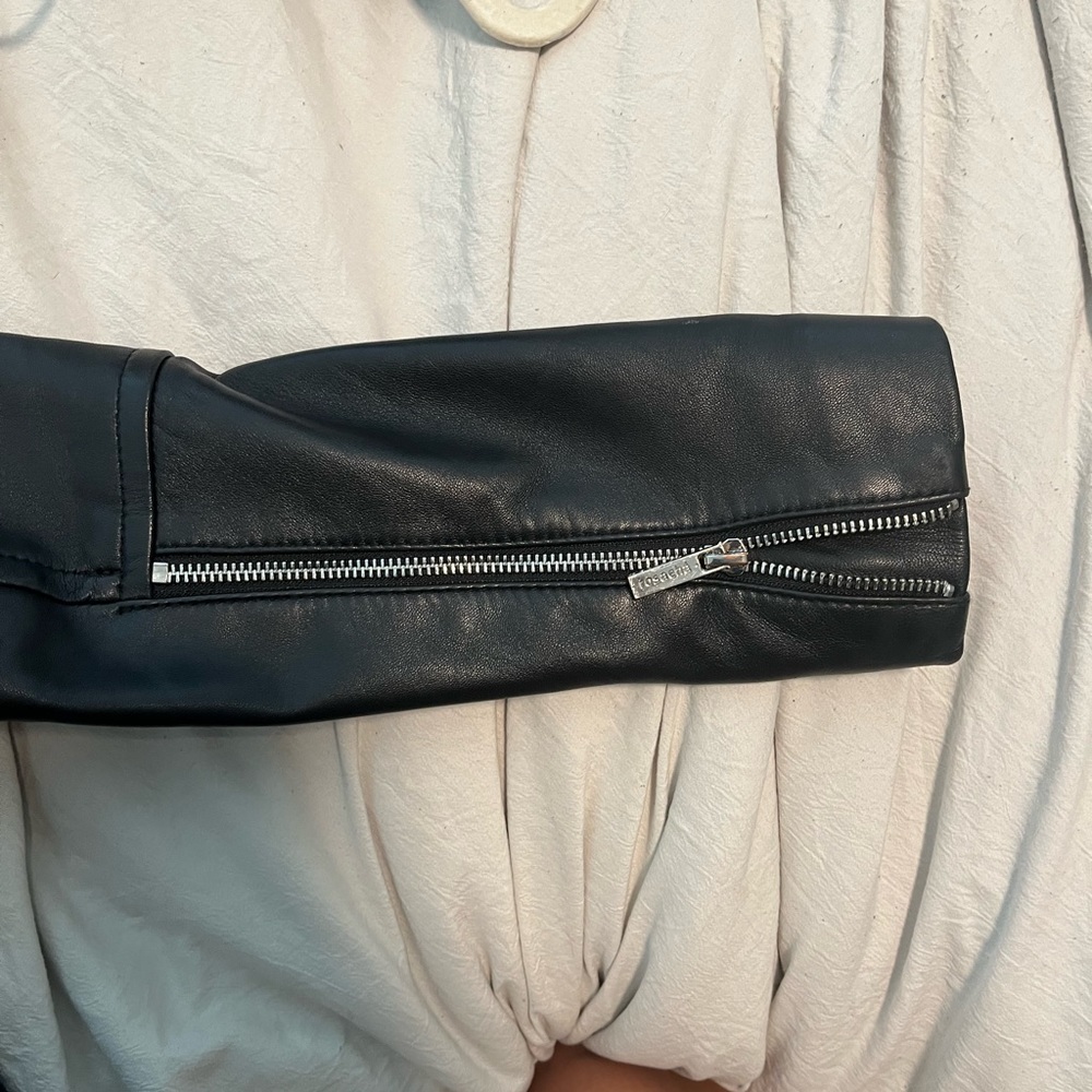 Rosa cha leather jacket with removable fur collar - Picture 6 of 8